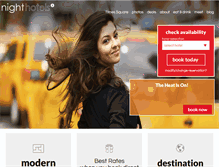 Tablet Screenshot of nighthotels.com